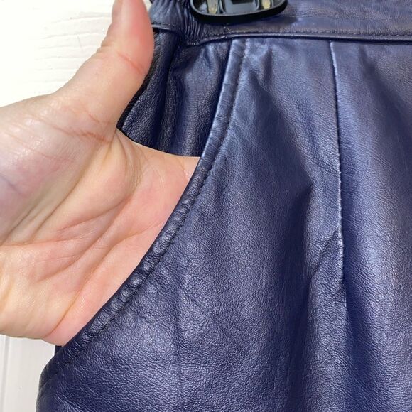 Vintage Eighties Leather Skirt Size 8 - Picture 5 of 6